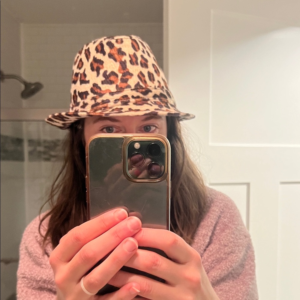 Leopard Print Fedora Hat - Picture 6 of 6